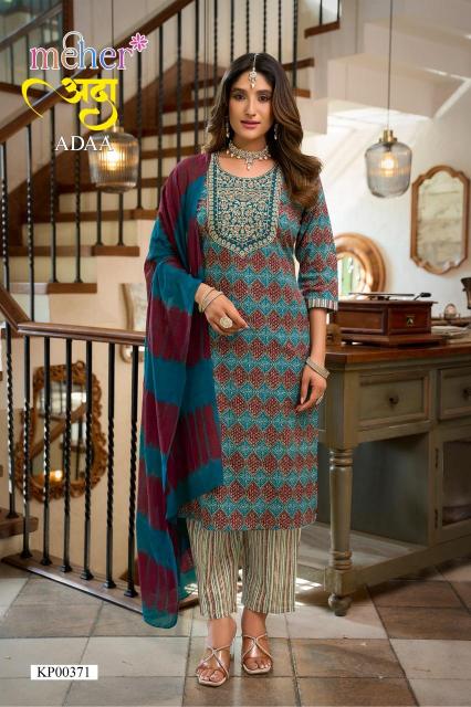 Meher adaa 3pcs designer kurtis wholesaler